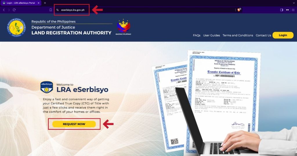 LRA eSerbisyo Website
